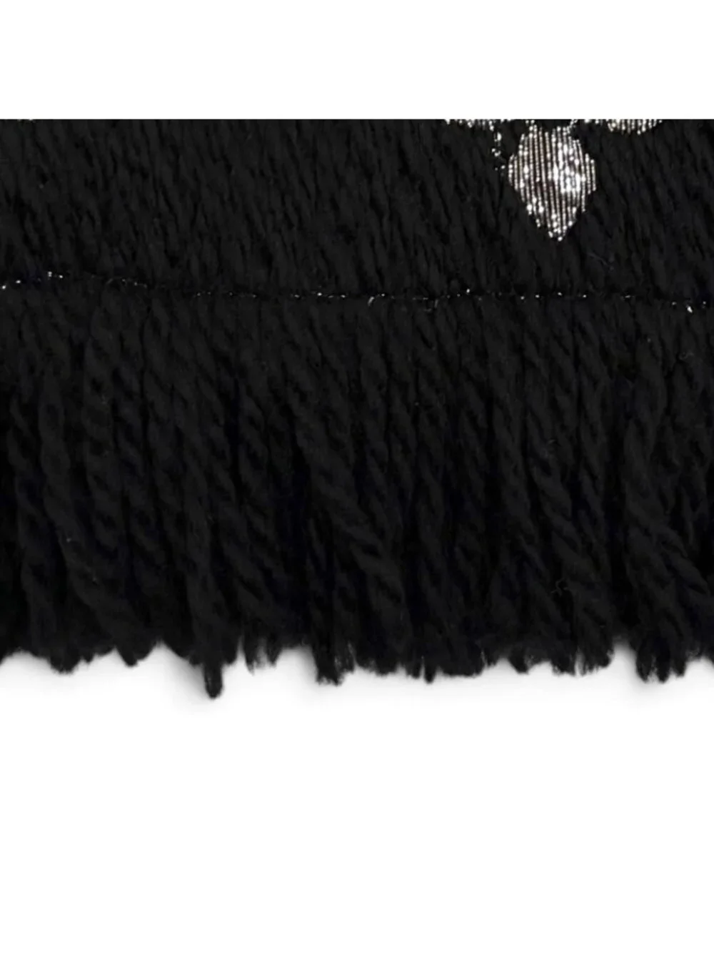 Louis Vuitton Echarpe Logomania Shine Wool Silk Monogram Scarf with Fringe